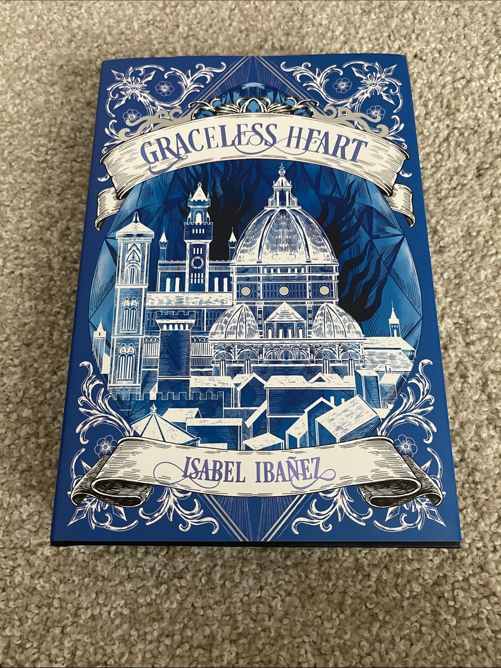 Graceless Heart by Isabel Ibañez - Blue Illustrated Hardcover - Owlcrate Signed